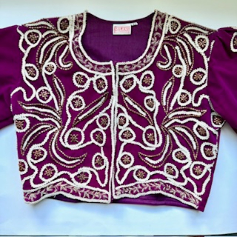 Velvet Beaded Top